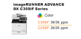 Color imageRUNNER ADVANCE DX C359iF/259iF